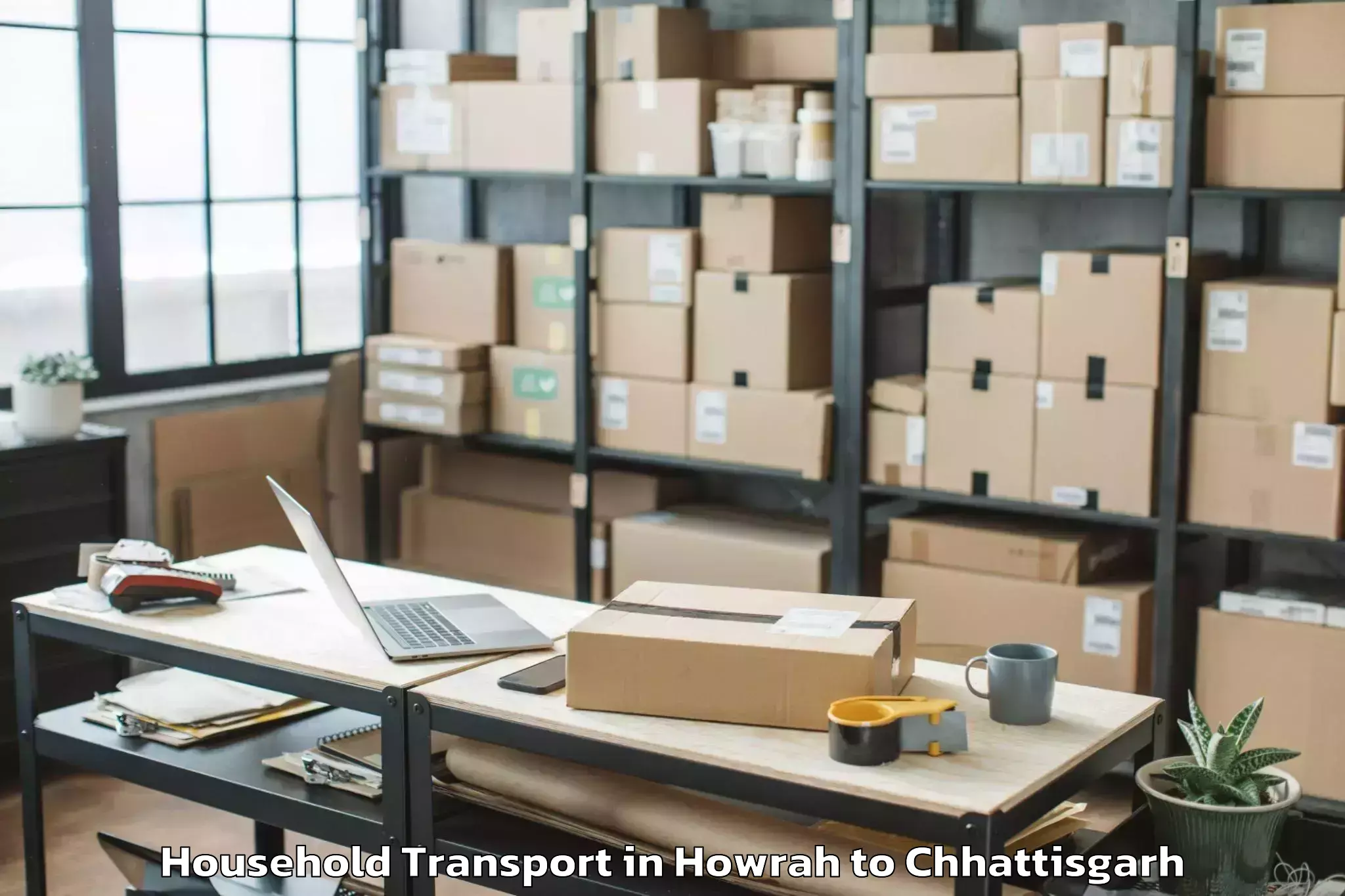 Book Howrah to Dondiluhara Household Transport